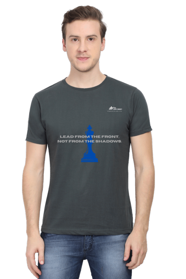 Lead From The front Not From The Shadows-Blue Chess Piece_Dark