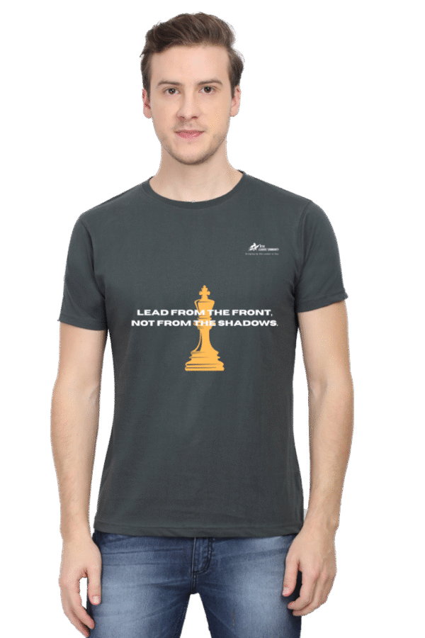Lead From The front Not From The Shadows-Yellow Chess Piece_Dark