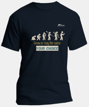 Grow or Stay Same Your Choice | Regular round neck Tshirt | Navy Blue