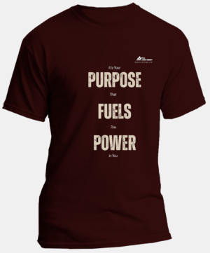Purpose Fuels Power | Regular Unisex Classic Crew Neck T-shirt | Maroon