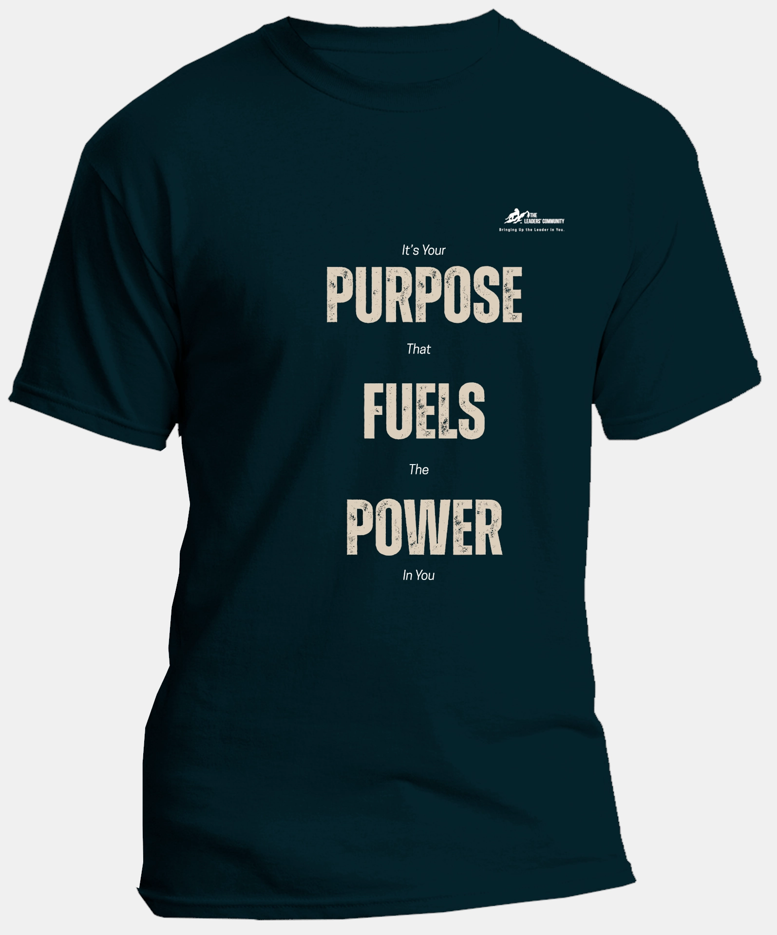 Purpose Fuels Power | Regular Unisex Classic Crew Neck T-shirt | Petrol Blue