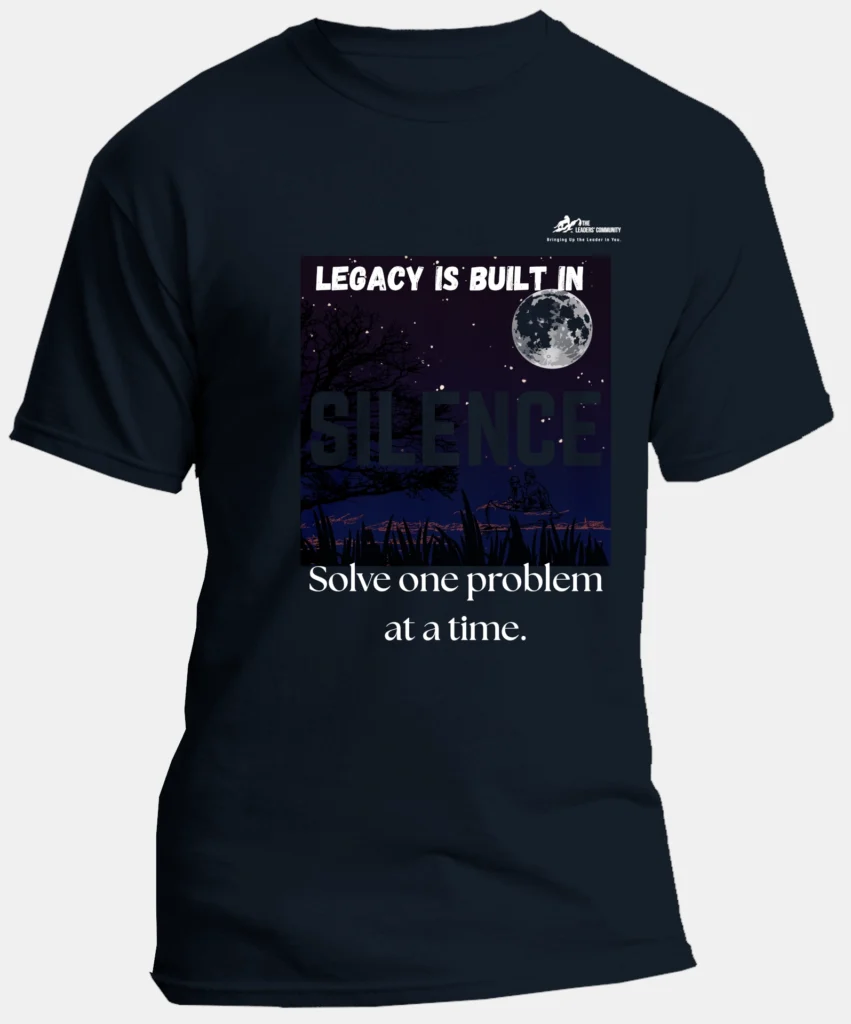 Legacy is Built in Silence | Regular Round Neck Tshirt | Navy Blue