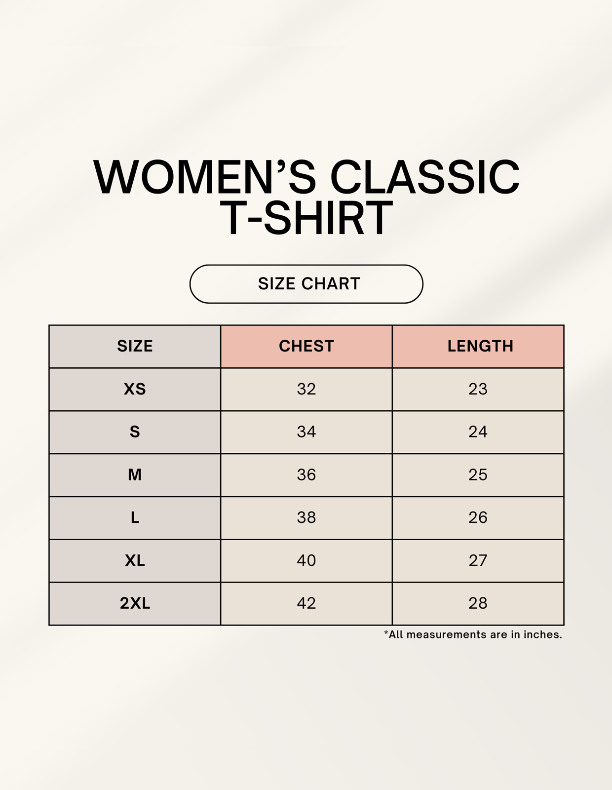 women size chart